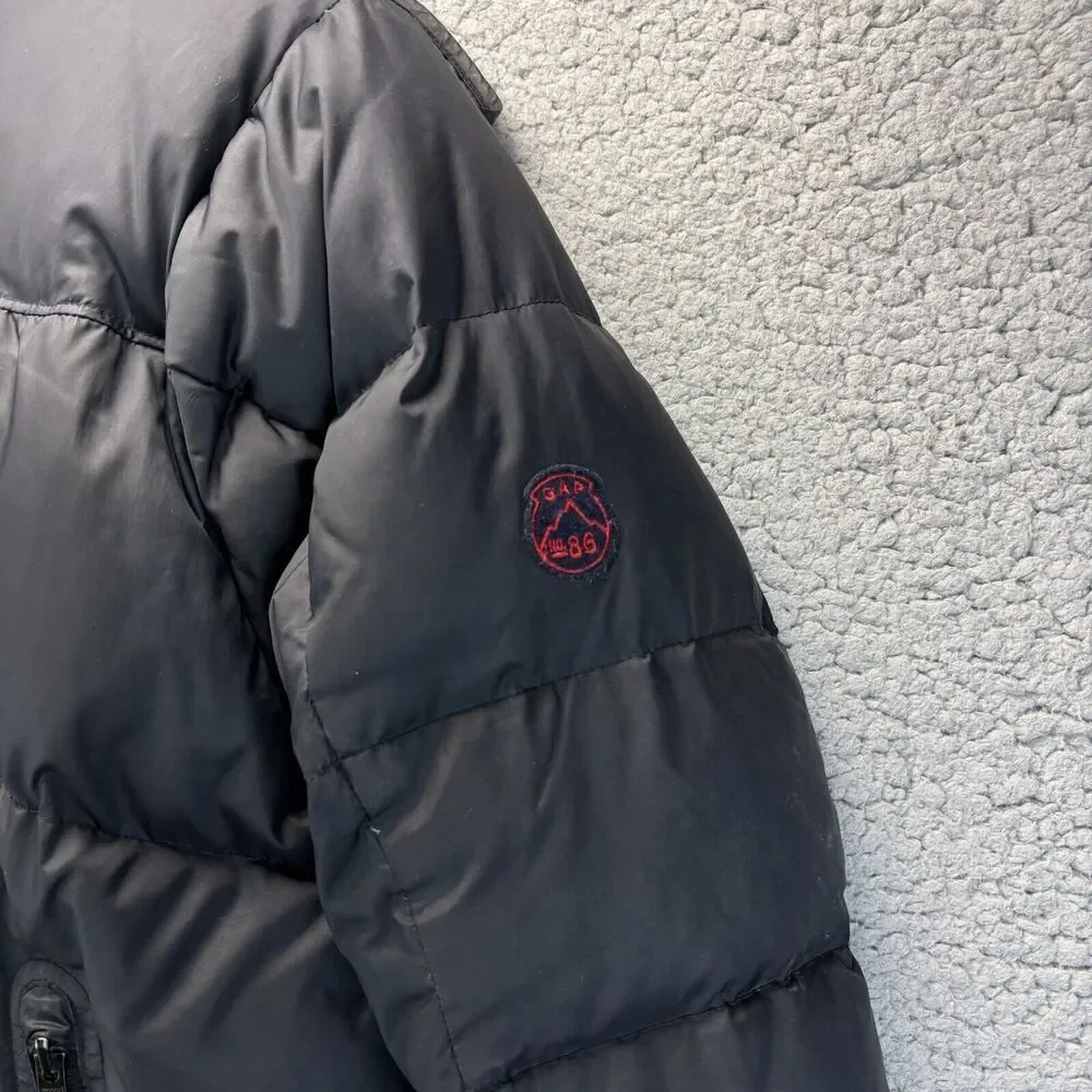 Gap Kids‎ Down Puffer Youth L 10 HoodedJacket Coat Snow Ski **ZIPPER FLAW READ**